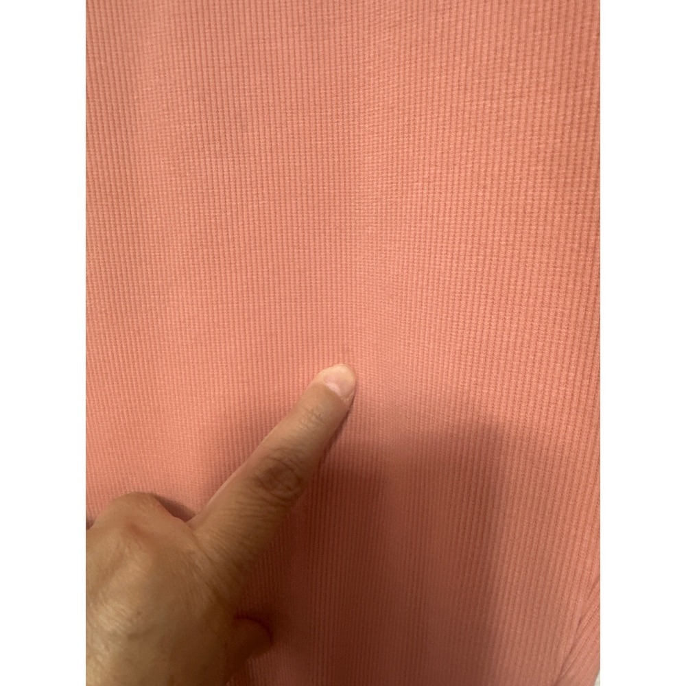 Adidas Ribbed Flare Track Pants Peach Pink Side Slit Logo Detail Size S - Picture 10 of 14